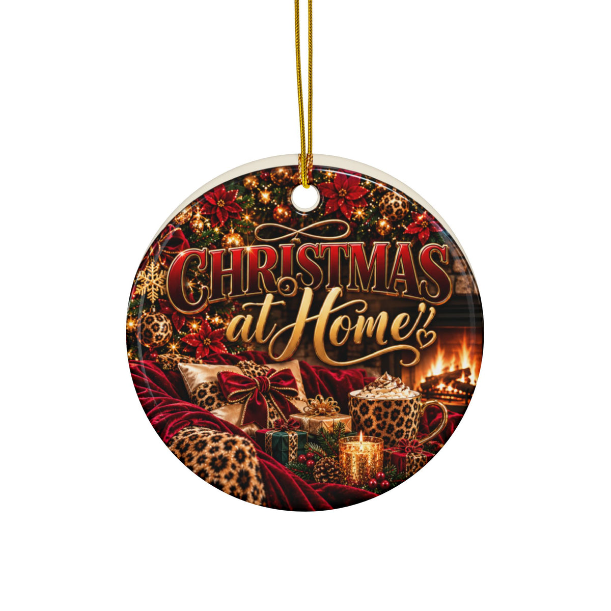 Christmas at Home Ceramic Ornament