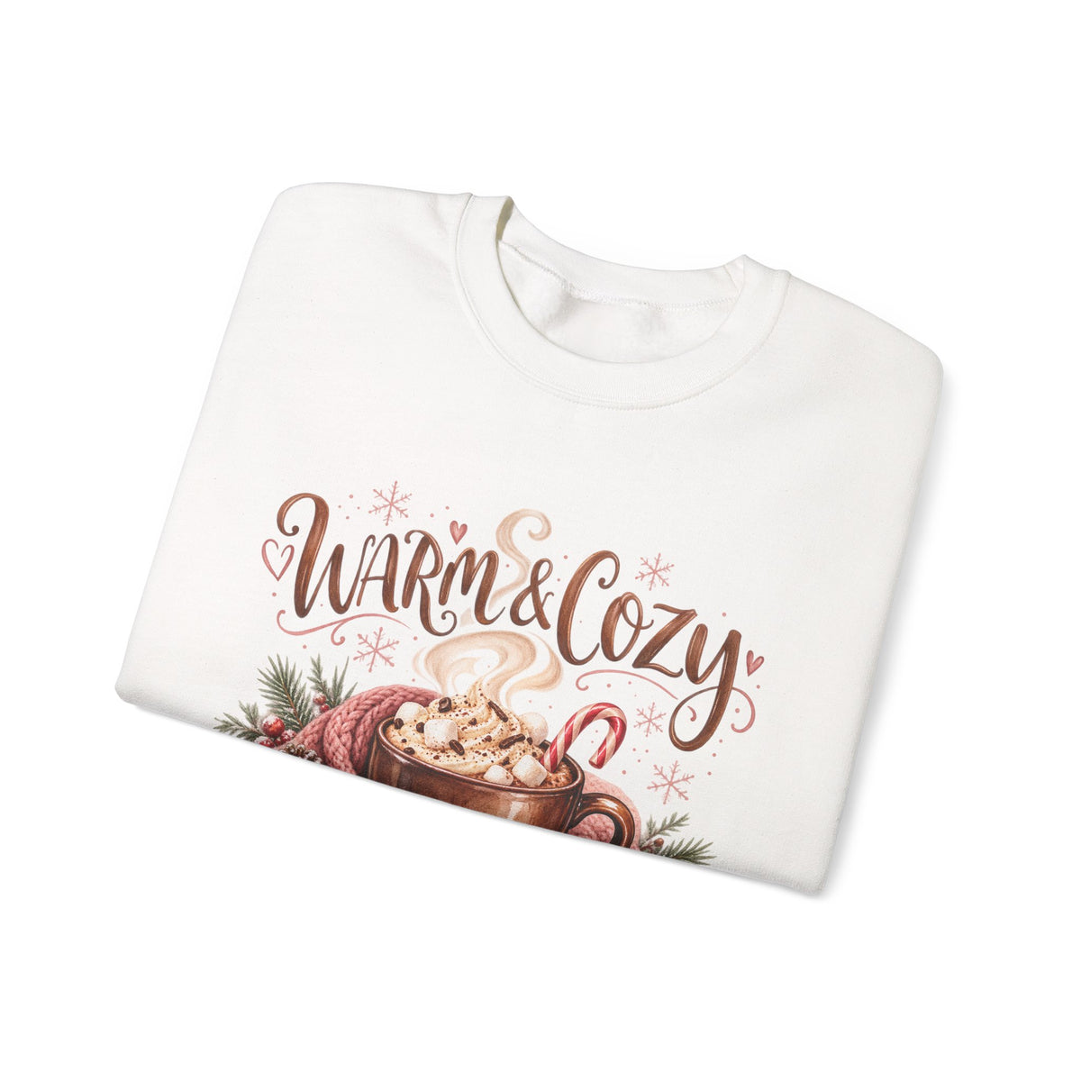 Warm & Cozy Hot Cocoa Sweatshirt | Vintage Christmas Holiday Crewneck