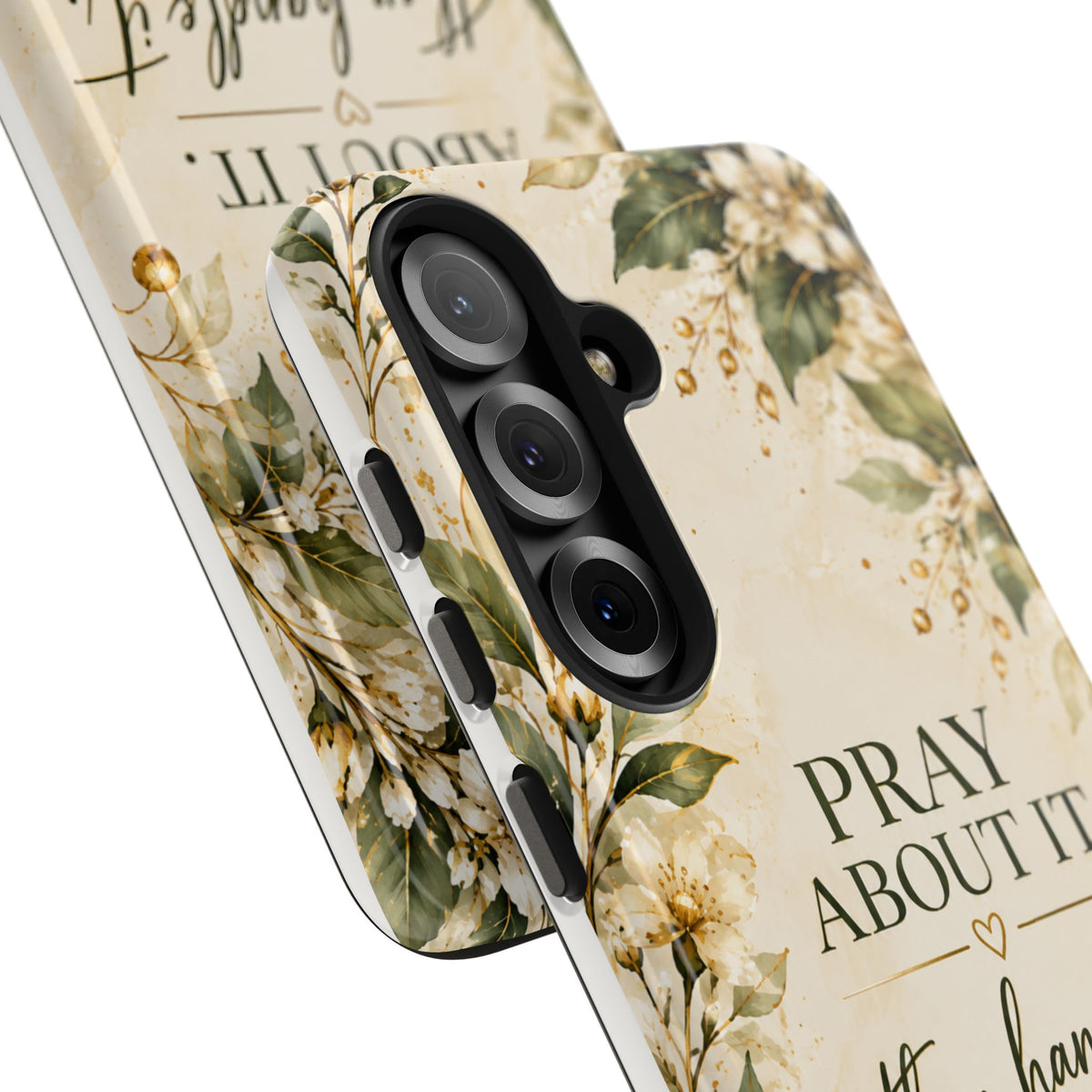 Pray About It, Then Handle It Phone Case — Floral Faith Tough Case
