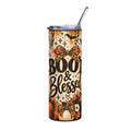 Halloween 'Boo & Blessed' 20oz Stainless Tumbler — Fall Pumpkin & Ghost Travel Cup