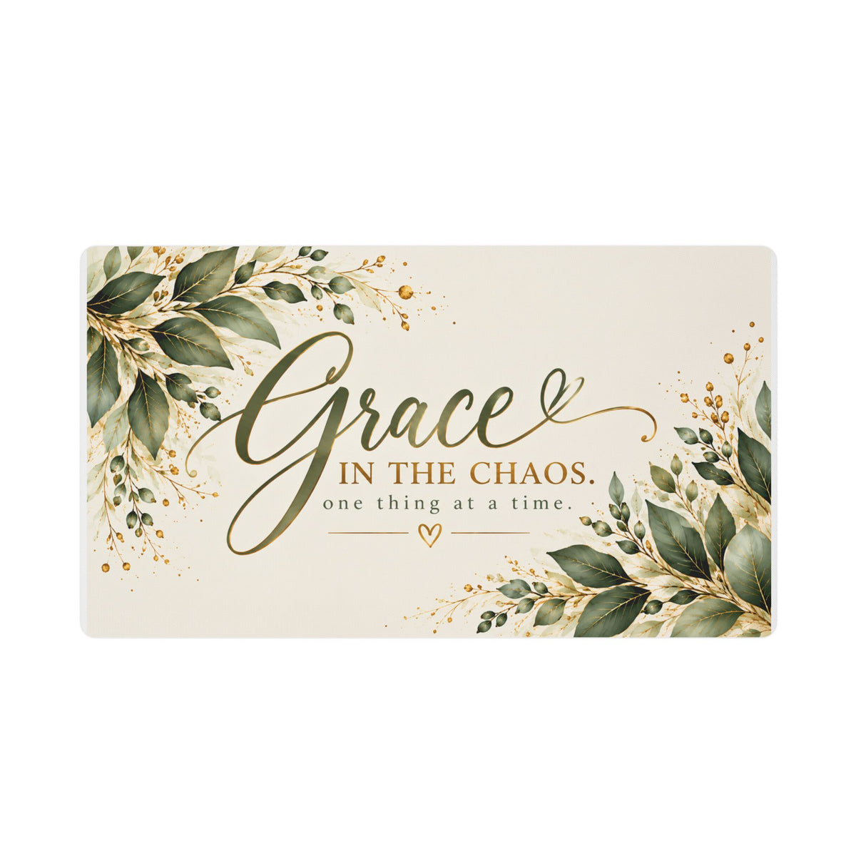 Grace in the Chaos Desk Mat — Botanical Everyday Grace Office Mat