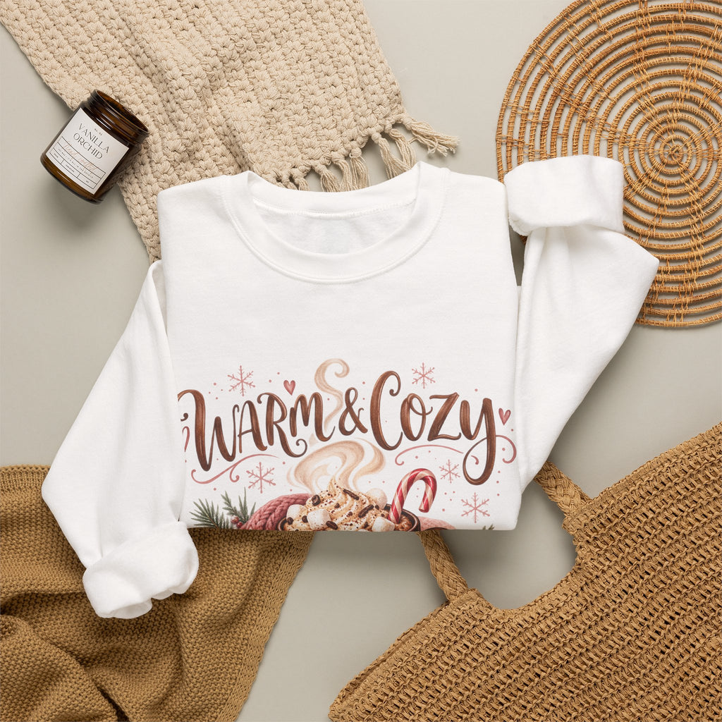 Warm & Cozy Hot Cocoa Sweatshirt | Vintage Christmas Holiday Crewneck