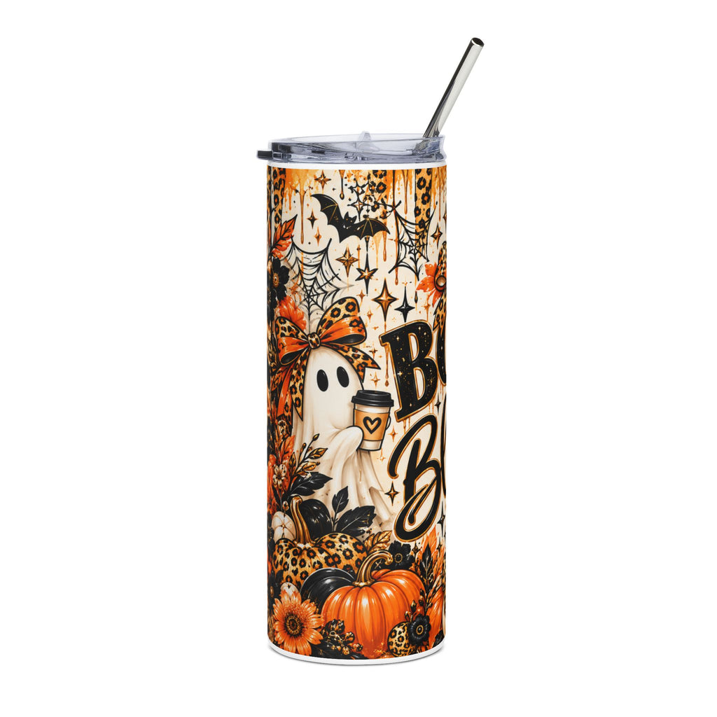Halloween 'Boo & Blessed' 20oz Stainless Tumbler — Fall Pumpkin & Ghost Travel Cup