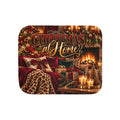 Christmas at Home Sherpa Blanket — Cozy Holiday Throw with Fireplace & Gifts Design