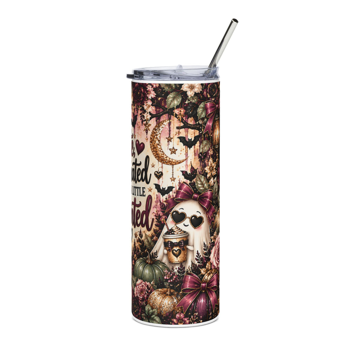 Cute, Caffeinated & A Little Haunted 20oz Stainless Tumbler