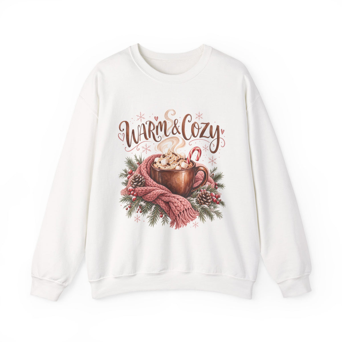 Warm & Cozy Hot Cocoa Sweatshirt | Vintage Christmas Holiday Crewneck