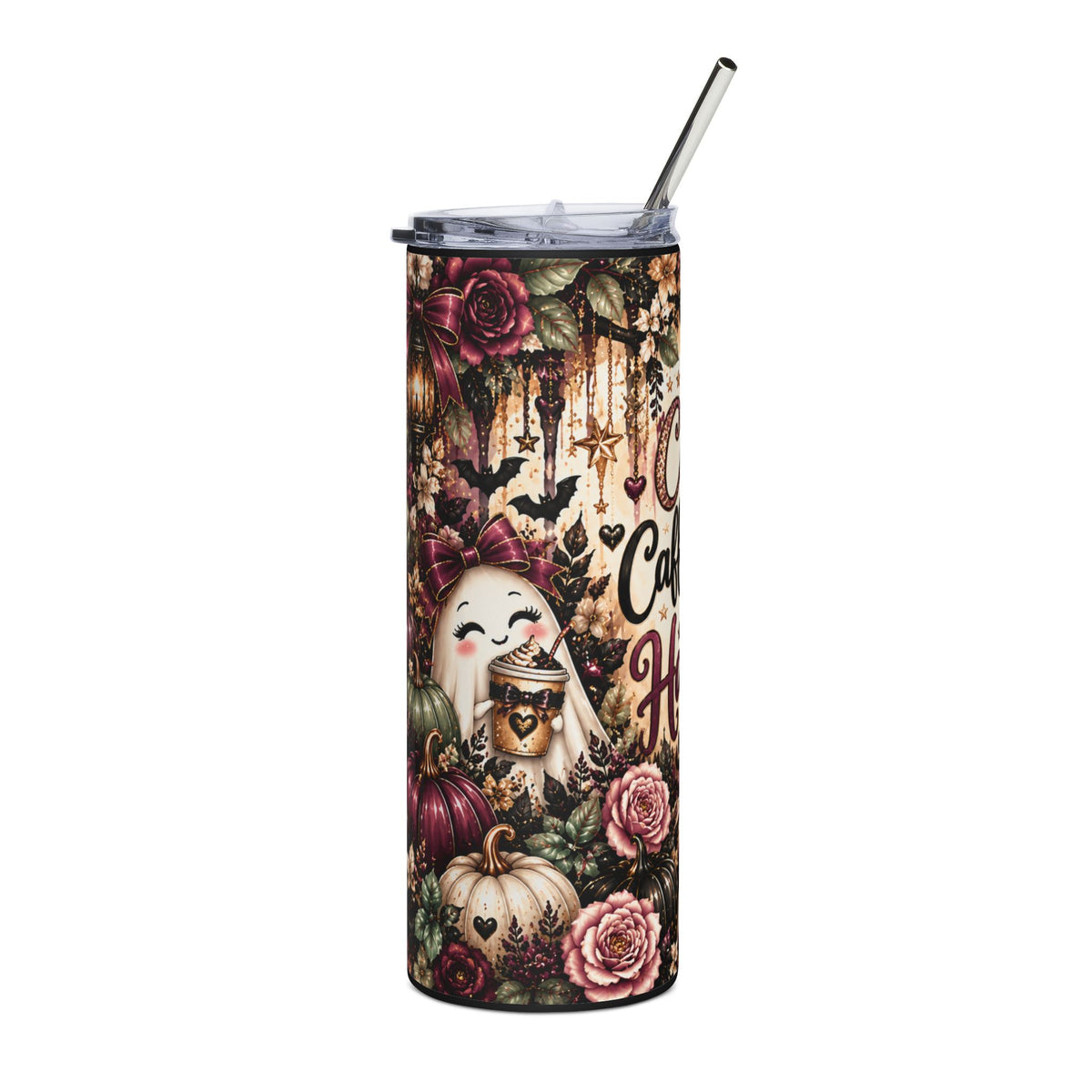 Cute, Caffeinated & A Little Haunted 20oz Stainless Tumbler