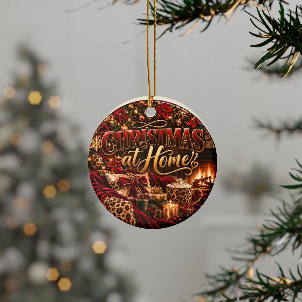 Christmas at Home Ceramic Ornament