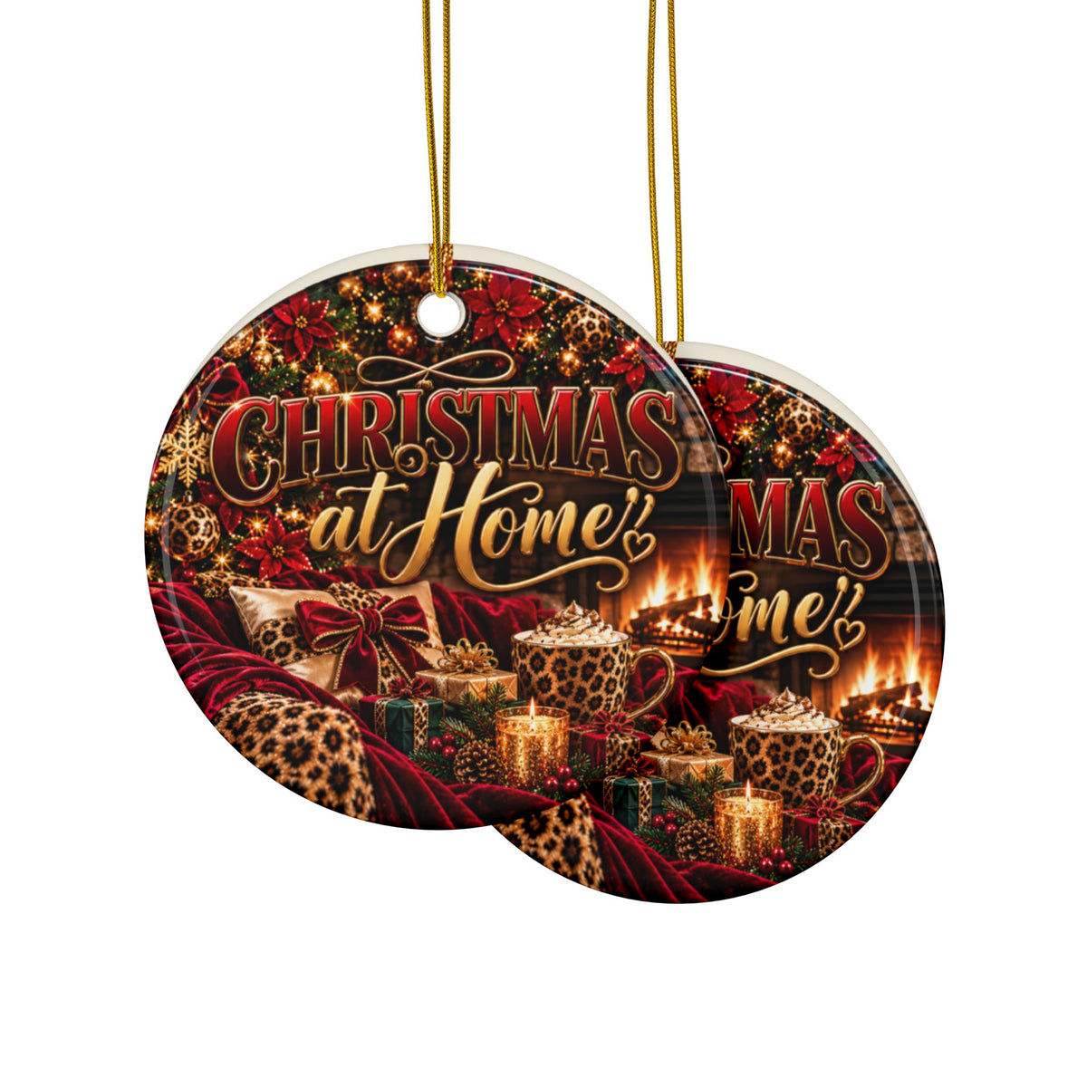 Christmas at Home Ceramic Ornament