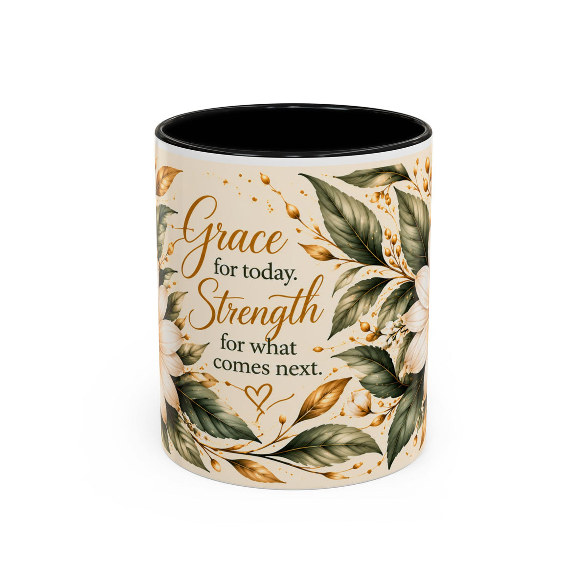 Grace for Today™ Botanical Mug — Sage & Gold Everyday Grace Cup