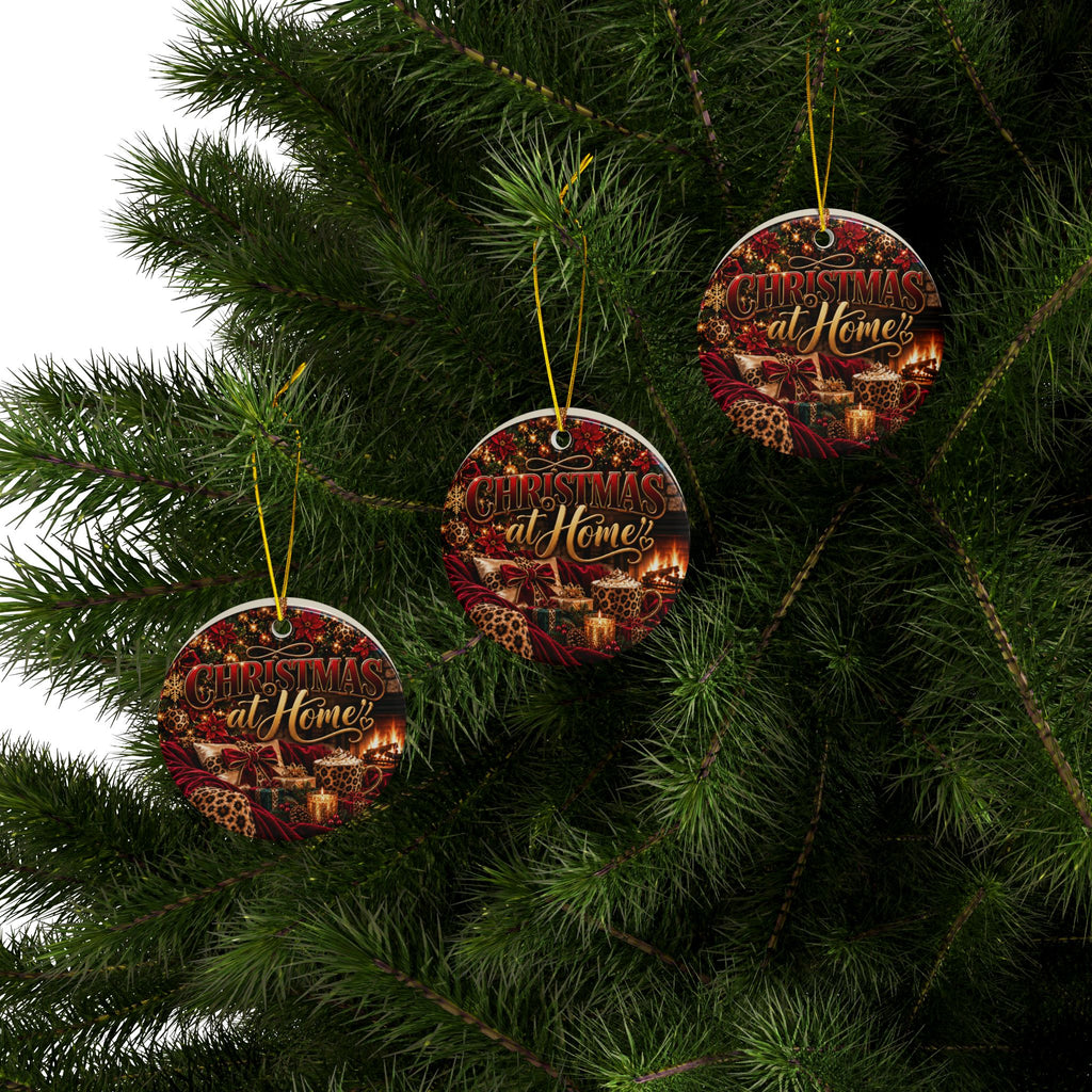Christmas at Home Ceramic Ornament